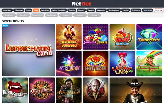 NetBet Casino giochi