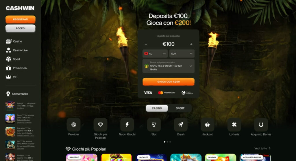 cashwin casino desktop