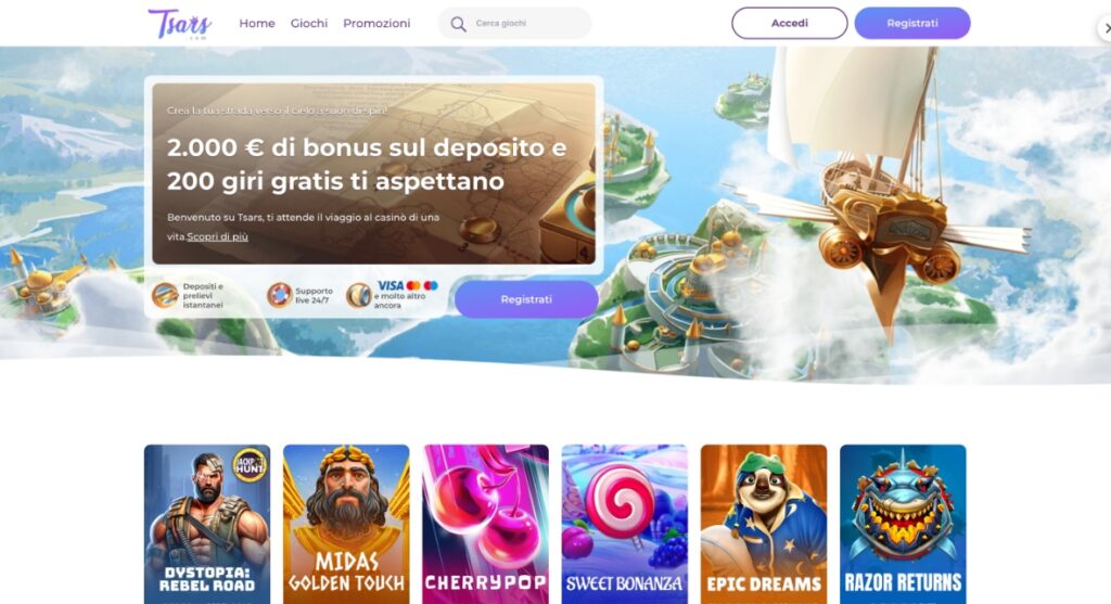 tsars casino hero