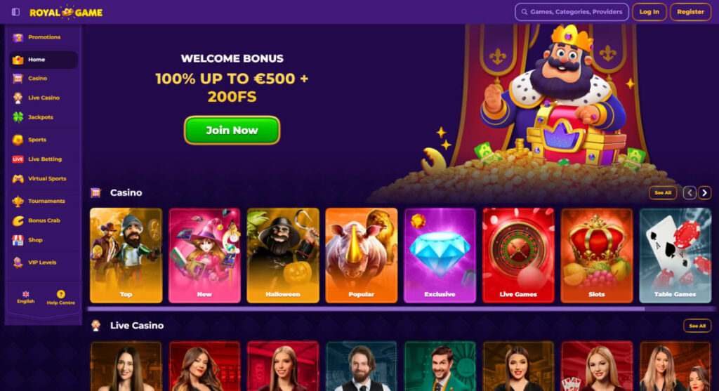 royalgame casino hero